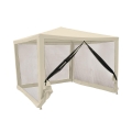 Gazebo idrorepellente con zanzariere 3x3m ferro ecrù Dakar Kampanj