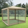 Gazebo idrorepellente con zanzariere 3x3m ferro ecrù Dakar Försäljning