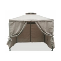 Gazebo idrorepellente 3x3m 4 tende laterali ferro tortora Tangeri Försäljning