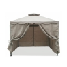 Gazebo idrorepellente 3x3m 4 tende laterali ferro tortora Tangeri Försäljning