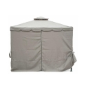 Gazebo idrorepellente 3x3m 4 tende laterali ferro tortora Tangeri Erbjudande