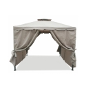 Gazebo idrorepellente 3x3m 4 tende laterali ferro tortora Tangeri Rea