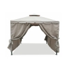 Gazebo idrorepellente 3x3m 4 tende laterali ferro tortora Tangeri Rea
