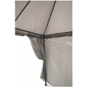 Gazebo idrorepellente 3x3m 4 tende laterali ferro tortora Tangeri Val