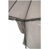 Gazebo idrorepellente 3x3m 4 tende laterali ferro tortora Tangeri Val