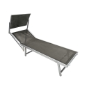 Strand- och trädgårdssäng i aluminium med solskydd Riccione 