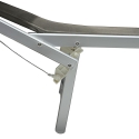Strand- och trädgårdssäng i aluminium med solskydd Riccione 