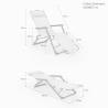 Solstol Däckstol för Strand och Trädgård Fällbar i Flera Lägen EMILY Pump Zero Gravity 