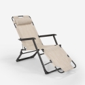 Solstol Däckstol för Strand och Trädgård Fällbar i Flera Lägen EMILY Pump Zero Gravity 