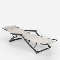 Solstol Däckstol för Strand och Trädgård Fällbar i Flera Lägen EMILY Pump Zero Gravity 
