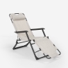 Solstol Däckstol för Strand och Trädgård Fällbar i Flera Lägen EMILY Pump Zero Gravity 