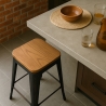 pall industriell design metall trä stil bar kök brush up Katalog