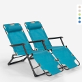 2 fällbara solstolar däckstolar i flera lägen trädgård strand EMILY Zero Gravity Kampanj