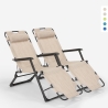2 fällbara solstolar däckstolar i flera lägen trädgård strand EMILY Zero Gravity Egenskaper
