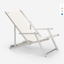 Däckstol solstol hav strand armstöd hopfällbar aluminium Riccione Gold Lux Mått