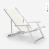 Däckstol solstol hav strand armstöd hopfällbar aluminium Riccione Gold Lux Mått