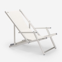 2 däckstolar solstolar hav strand armstöd aluminium hopfällbara Riccione Gold Lux 