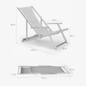 4 däckstolar solstolar hav strand armstöd aluminium hopfällbara Riccione Gold Lux 