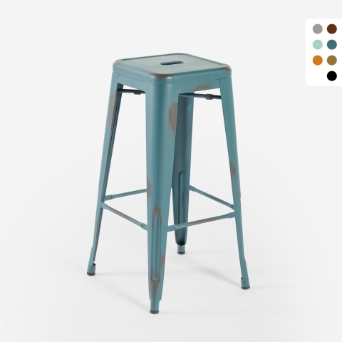 pall i metall industriell design vintage bar och kök stil steel stale Kampanj