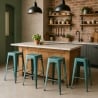 pall i metall industriell design vintage bar och kök stil steel stale Rea