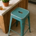 pall i metall industriell design vintage bar och kök stil steel stale Katalog