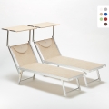 2 Solsängar Hav och Strand Professionell i Aluminium Santorini Kampanj