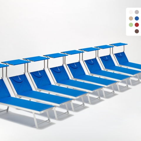 Erbjudande 20 Solsängar Strand Hav I Aluminium Santorini Kampanj