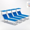 4 Solsängar Hav och Strand Professionell i Aluminium Santorini Inköp