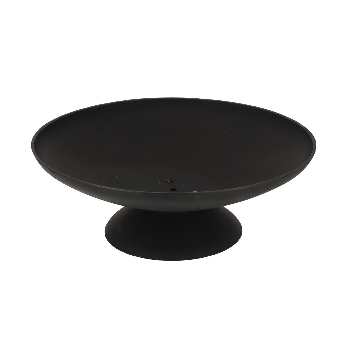 Svart rund utomhuseldstad i gjutjärn 50 cm