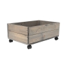 FSC-certifierad blomlåda i trä med hjul 59x39,2x25,2 cm Rabatter