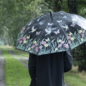 Fantasiparaply med fågelmönster som ändrar färg i regn Försäljning