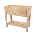 Höjd trädplanterare i naturligt trä 80,5x37,3x78,2 cm Rabatter