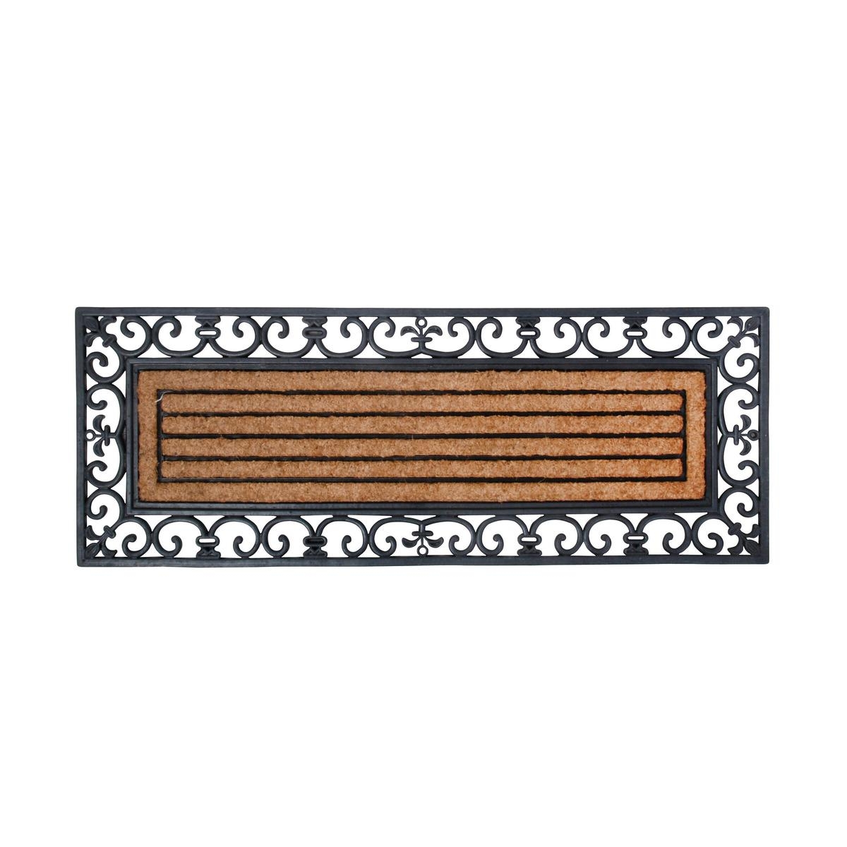 Rektangulär dörrmatta 120x45 cm med gummikant och kokosfiber Kampanj