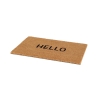 Entrématta i kokosfiber med texten "Hello" Rea