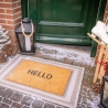 Entrématta i kokosfiber med texten "Hello" Erbjudande