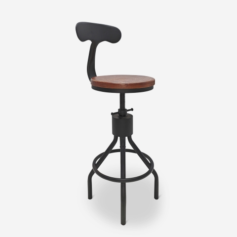 JUNT Barstol med ryggstöd, i industriell vintage-design Kampanj