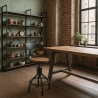 JUNT Barstol med ryggstöd, i industriell vintage-design Försäljning