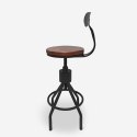 JUNT Barstol med ryggstöd, i industriell vintage-design Rea