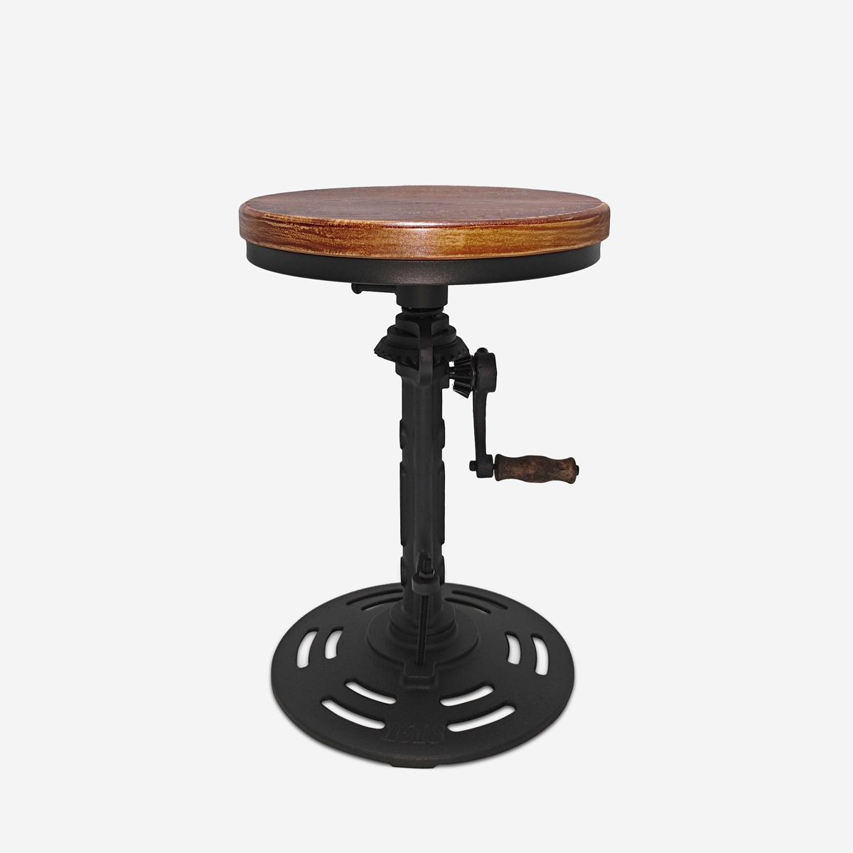 ZUNOR Justerbar barstol industriell vintagedesign med vevhandtag Kampanj