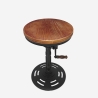ZUNOR Justerbar barstol industriell vintagedesign med vevhandtag Erbjudande