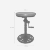 ZUNOR Justerbar barstol industriell vintagedesign med vevhandtag Rabatter
