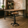 HELIX Justerbar barpall i industriell vintagestil med skruvmekanism Försäljning