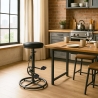 GLINT Barstol i konstläder, med pedaler och industriell design Försäljning