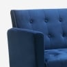 Modern 3-sits bäddsoffa i sammet med guldfärgade ben Caullae Egenskaper