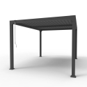 Bioklimatisk trädgårdspergola i aluminium 3x4m Manuell Trinidad Mått