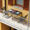 Set balkongbord 50x100 cm och 2 fällbara stolar i järn Balcony Försäljning