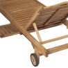 Teak solsäng med hjul och utdragbart bord Carloforte Katalog