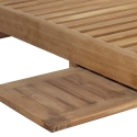 Teak solsäng med hjul och utdragbart bord Carloforte Val