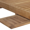 Teak solsäng med hjul och utdragbart bord Carloforte Val