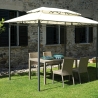 Järngazebo 3x2 för trädgård Illinois Försäljning